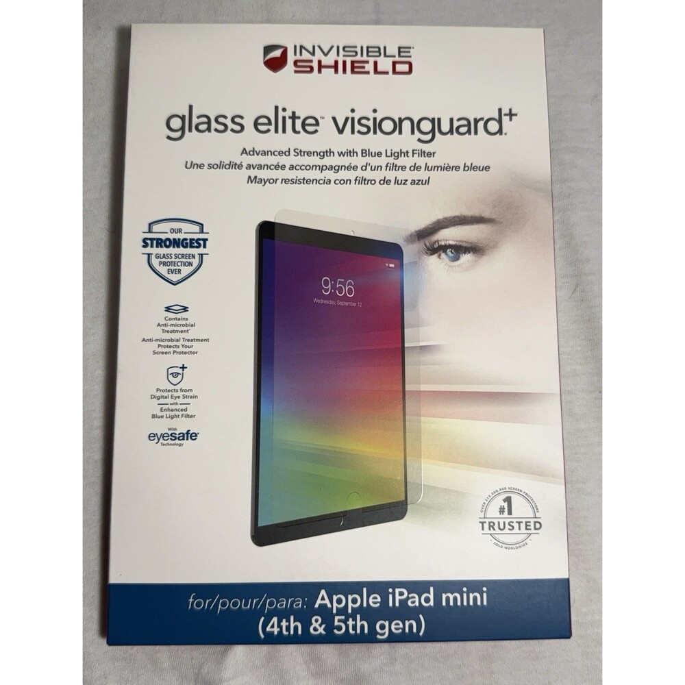 NEW ZAGG Invisible Shield Glass Elite VisionGuard Apple iPad Mini 4th & 5th Gen